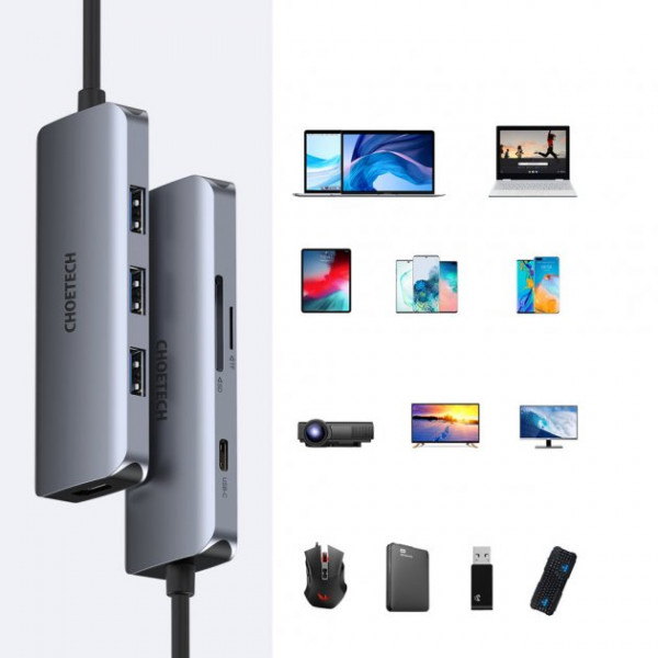 Фото - Хаб USB Choetech HUB-M19