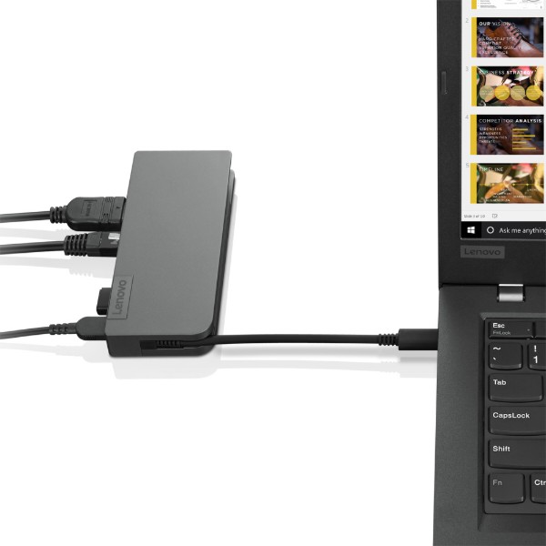 Фото - Док-станция Lenovo Powered USB-C Travel Hub-WW (4X90S92381)