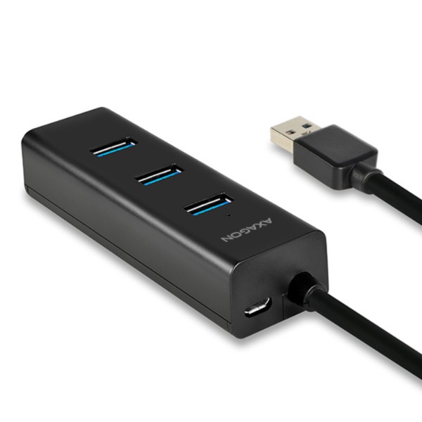 Фото - Хаб USB AXAGON USB3.0 CHARGING 2m Cable, MicroUSB Charging, Black (HUE-S2BL)