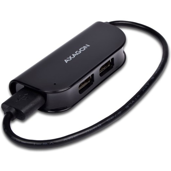 Фото - Хаб USB AXAGON USB READY 20 см USB-A cable, Black (HUE-X4B)