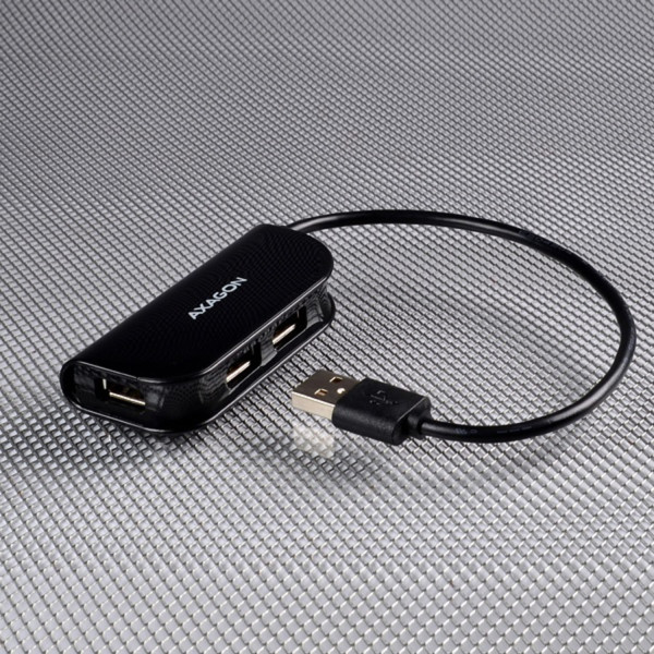 Фото - Хаб USB AXAGON USB READY 20 см USB-A cable, Black (HUE-X4B)
