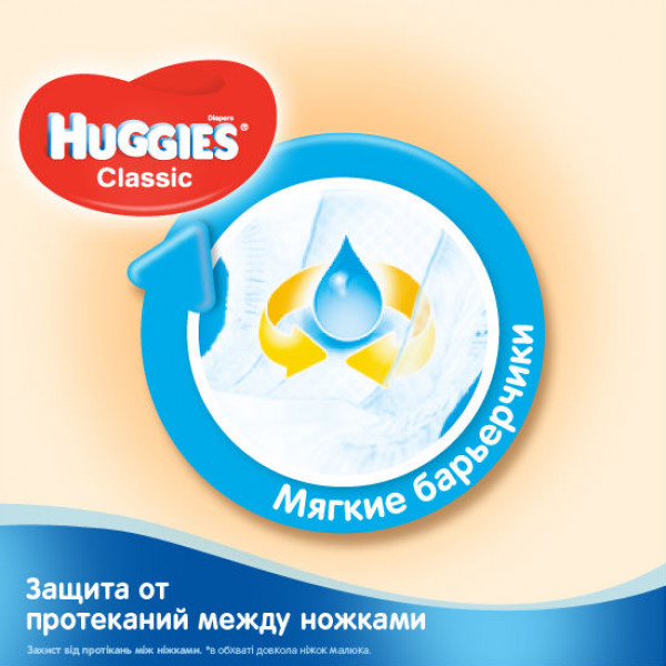 Фото - Одноразові підгузки Huggies Classic Розмір 5 (11-25 кг), 58 шт. (5029053543192)