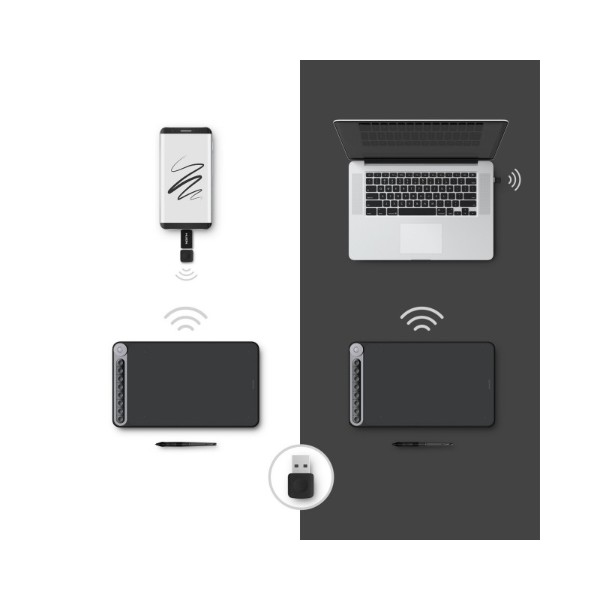 Фото - Графический планшет Huion Inspiroy Dial Q620M + перчатка