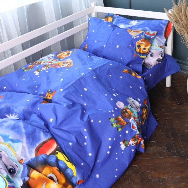 Фото - Комплект постельного белья MirSon 143x210 см Kids Time 17-0794 Paw Patrol Winter blue Бязь (2200011428796)