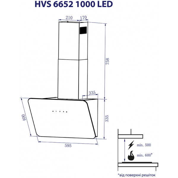 Фото - Вытяжка декоративная Minola HVS 6652 WH 1000 LED