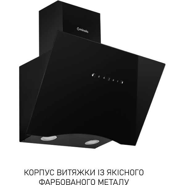 Фото - Витяжка декоративна Minola HVS 6812 BL 1200 LED