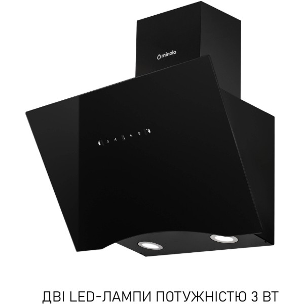 Фото - Витяжка декоративна Minola HVS 6812 BL 1200 LED