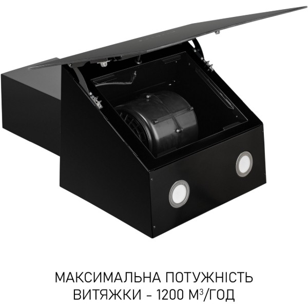 Фото - Витяжка декоративна Minola HVS 6812 BL 1200 LED