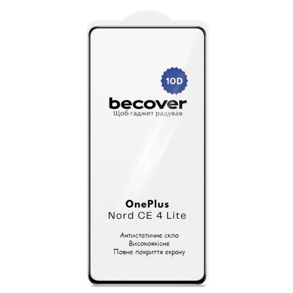 Фото - Захисне скло для смартфону BeCover for OnePlus Nord CE 4 Lite 10D Black (715712)