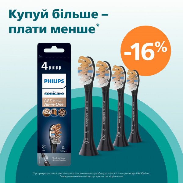 Фото - Насадка для зубної щітки Philips Sonicare HX9094/11 А3 All-in-One