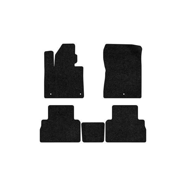 Фото - Килимки ворсові в салон авто EVAtech Standard для Hyundai Santa FE (TM) 5 seats 2018-2020 4 покоління SUV EU чорний кант HY23005C5KH3VEB