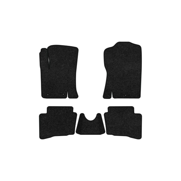 Фото - Коврики ворсовые в салон авто EVAtech Premium для Hyundai i20 (PB) 5-doors (3 clips) 2008-2014 1 поколение Htb EU черный кант HY32569C5LA3VPB