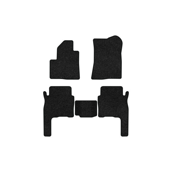Фото - Килимки ворсові в салон авто EVAtech Premium для Hyundai Santa FE (CM) 5 seats 2006-2010 2 покоління SUV Korea чорний кант HY33308CBB5KD3VPB