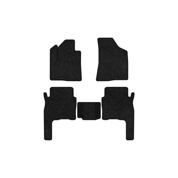 Фото - Килимки ворсові в салон авто EVAtech Premium для Hyundai Santa FE (CM) 5 seats 2006-2010 2 покоління SUV Korea чорний кант HY33308CVB5KD2VPB