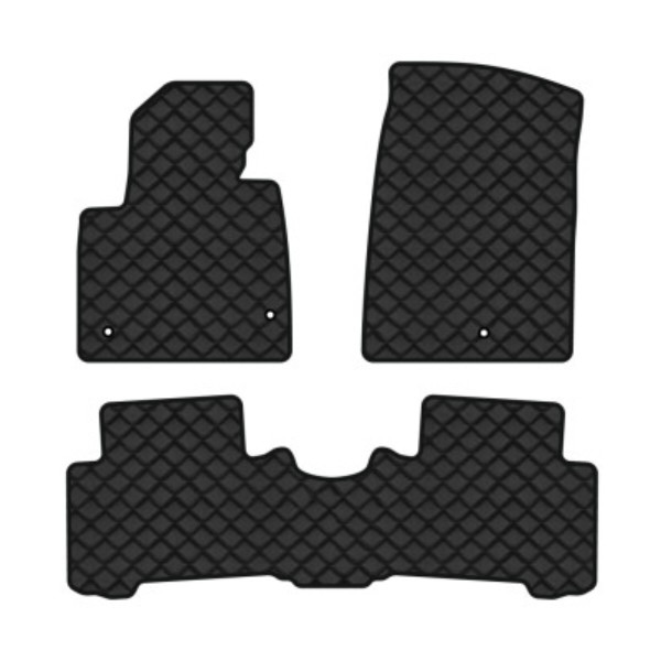 Фото - Коврики из экокожи в салон авто EVAtech ECO для Santa FE (DM) 7 seats Hyundai 2012-2017 3 поколение SUV USA (HY34472ZB3LA3BBB)