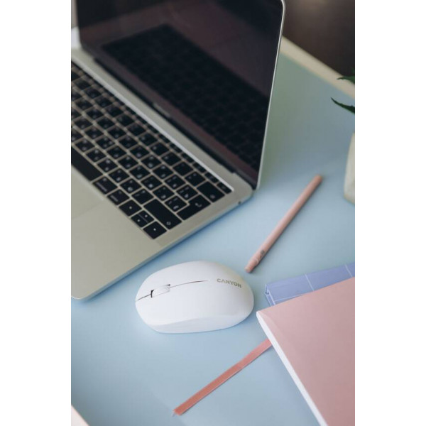 Фото - Миша бездротова Canyon MW-04 Bluetooth White (CNS-CMSW04W)