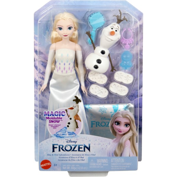 Фото - Кукла Disney Frozen Эльза и Олафом "Лепим снежки" из м/ф "Ледяное сердце" (HYH10)