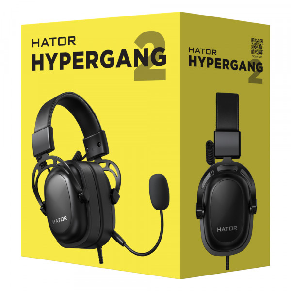 Фото - Гарнітура дротова ігрова Hator Hypergang 2 Black (HTA-910)