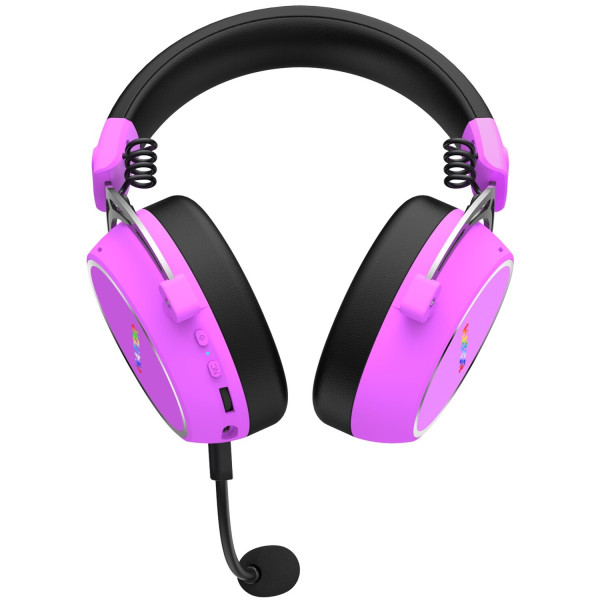 Фото - Гарнітура бездротова ігрова Hator HYPERGANG 3 Hi-Res (ESH52) Wireless Cyber Violet