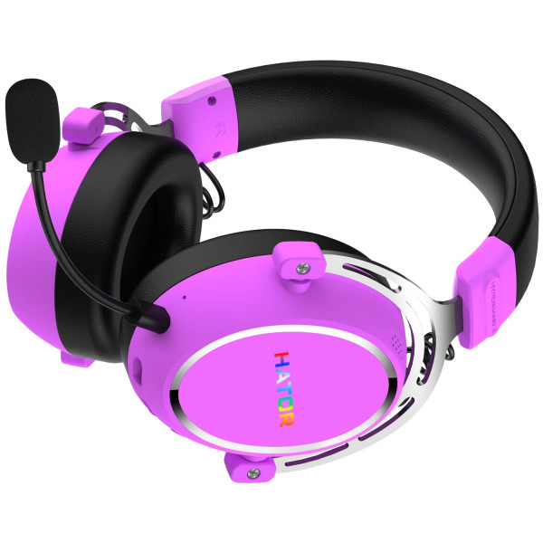 Фото - Гарнітура бездротова ігрова Hator HYPERGANG 3 Hi-Res (ESH52) Wireless Cyber Violet