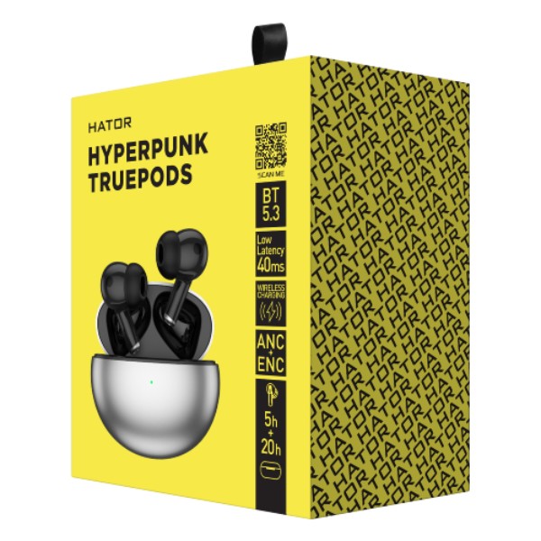 Фото - Уцінка - Навушники вкладиші бездротові TWS Hator Hyреrpunk Truepods Black (HTA-430)