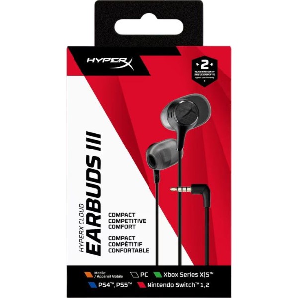 Фото - Гарнітура дротова ігрова HyperX Cloud Earbuds III, 3.5мм, Black (BN7R9AA)