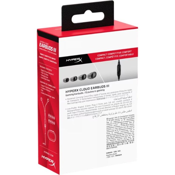 Фото - Гарнітура дротова ігрова HyperX Cloud Earbuds III, 3.5мм, Black (BN7R9AA)