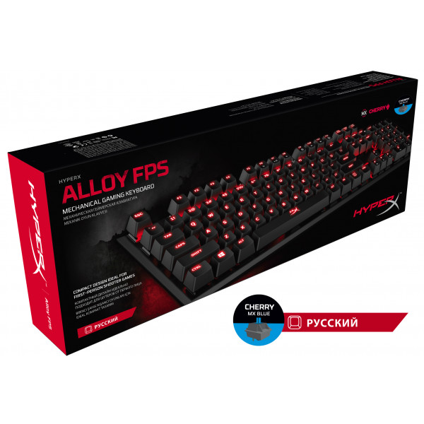 Фото - Клавіатура дротова HyperX Alloy FPS Cherry MX Blue (HX-KB1BL1-RU/A5)