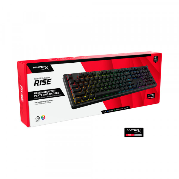 Фото - Клавиатура проводная игровая HyperX Alloy Rise PBT HX Red USB Black (7G7A3AA)