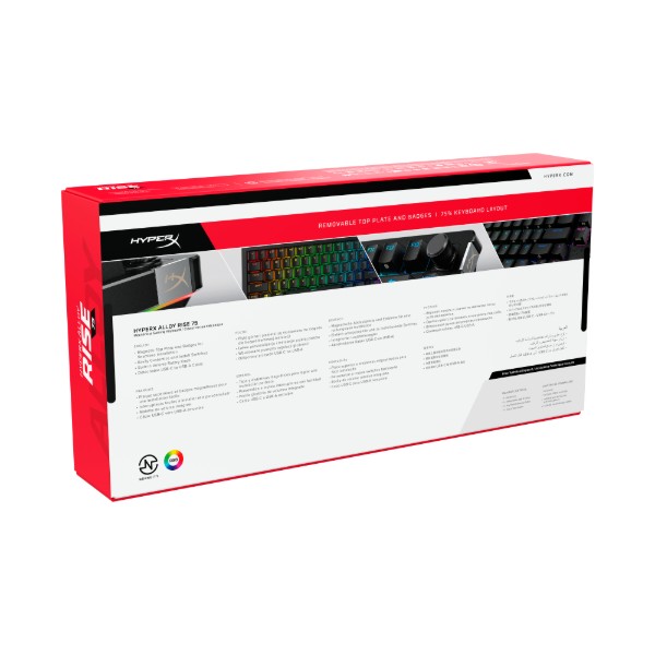 Фото - Клавіатура дротова ігрова HyperX Alloy Rise 75 PBT HX Red USB Black (7G7A4AA)
