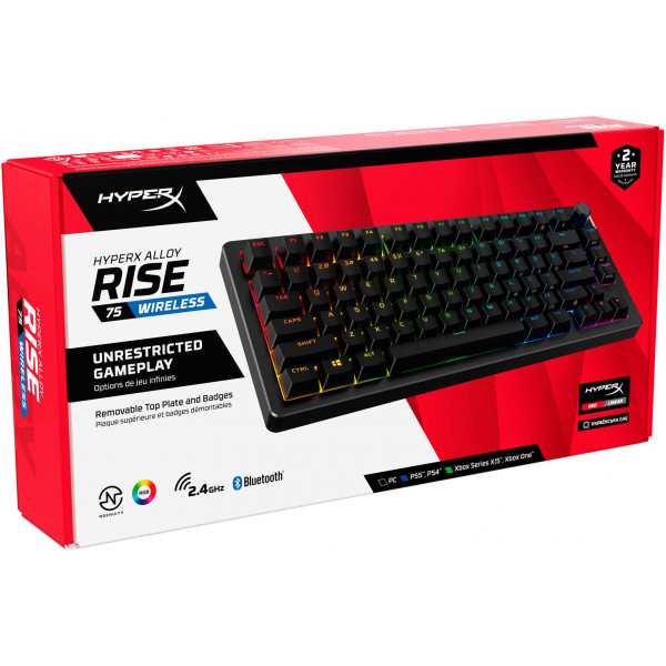 Фото - Клавиатура беспроводная игровая HyperX Alloy Rise 75 PBT HX Red Wireless (91Y91AA)