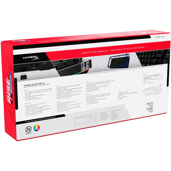 Фото - Клавиатура беспроводная игровая HyperX Alloy Rise 75 PBT HX Red Wireless (91Y91AA)
