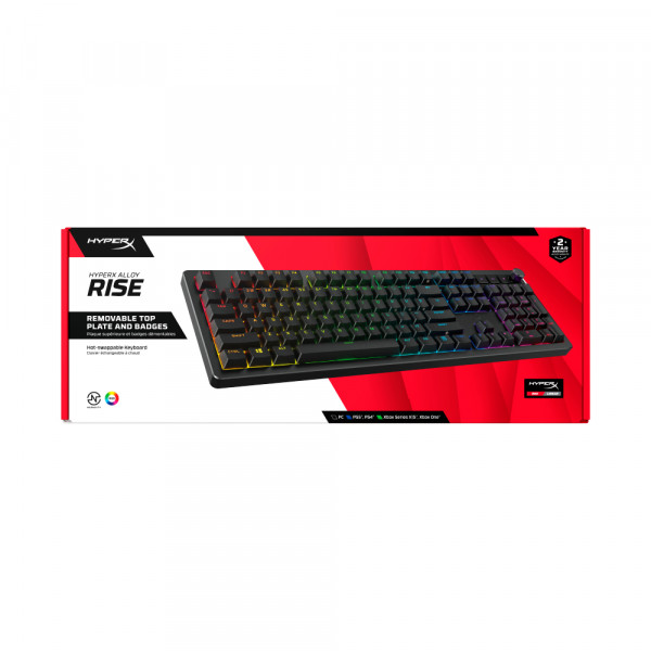 Фото - Клавиатура проводная игровая HyperX Alloy Rise PBT HX Red USB Black (7G7A3AA)