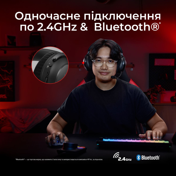 Фото - Гарнітура бездротова ігрова HyperX Cloud Alpha 2 Wireless Black (AJ5C7AA)