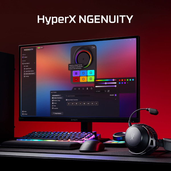 Фото - Гарнітура бездротова ігрова HyperX Cloud Alpha 2 Wireless Black (AJ5C7AA)