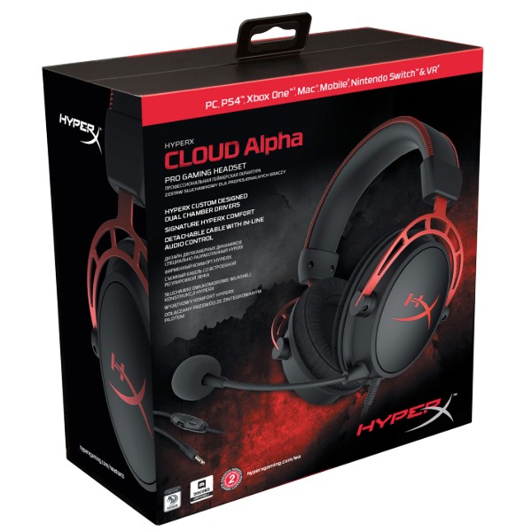 Фото - Гарнитура проводная игровая HyperX Cloud Alpha (HX-HSCA-RD/EE)