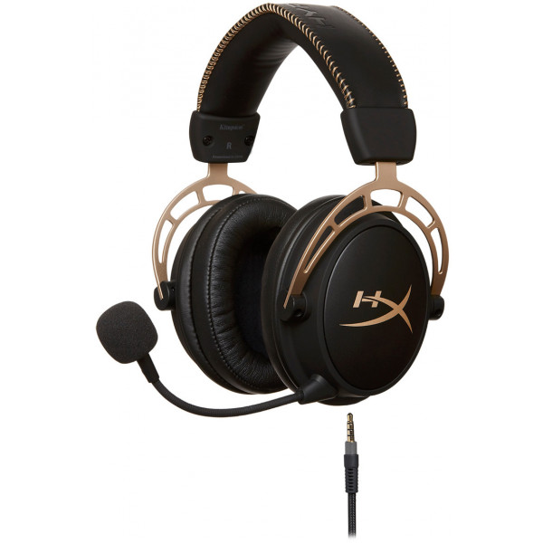 Фото - Гарнітура дротова ігрова HyperX Cloud Alpha Gold (HX-HSCA-GD/NAP)