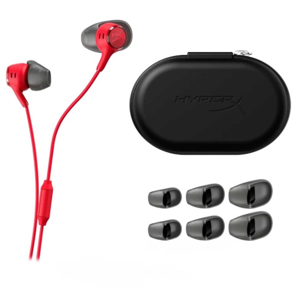 Фото - Гарнитура проводная игровая HyperX Cloud Earbuds III, 3.5мм, Red (BN7S0AA)