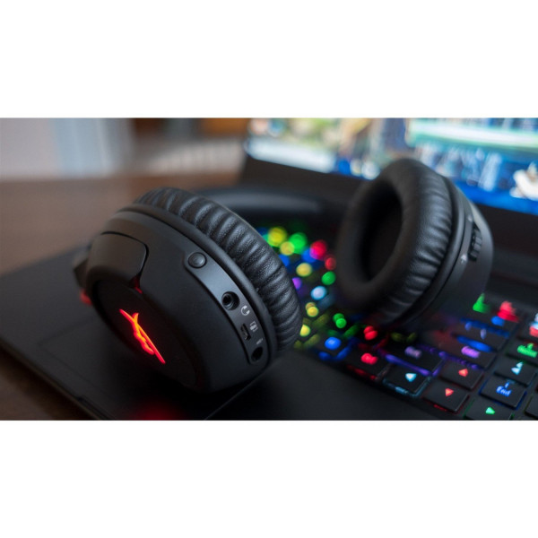 Фото - Гарнітура бездротова ігрова HyperX Cloud Flight (HX-HSCF-BK/EM)