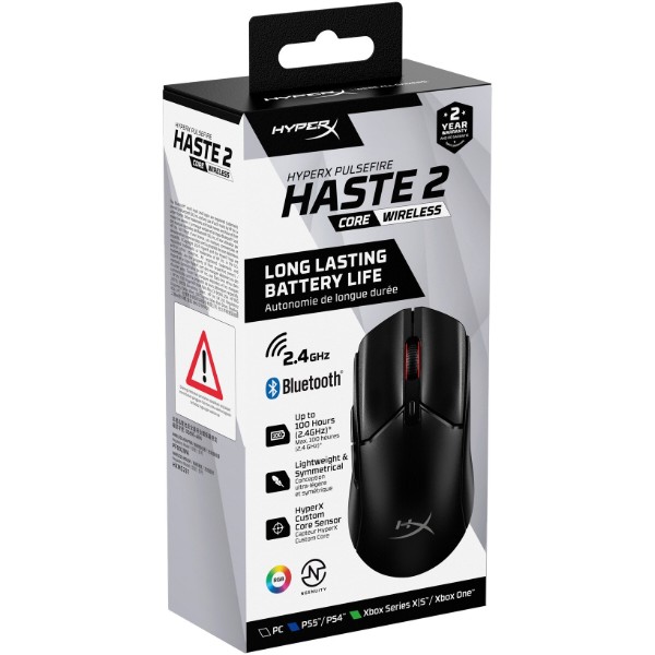 Фото - Мышь беспроводная игровая HyperX Pulsefire Haste 2  Core Wireless Black (8R2E6AA)