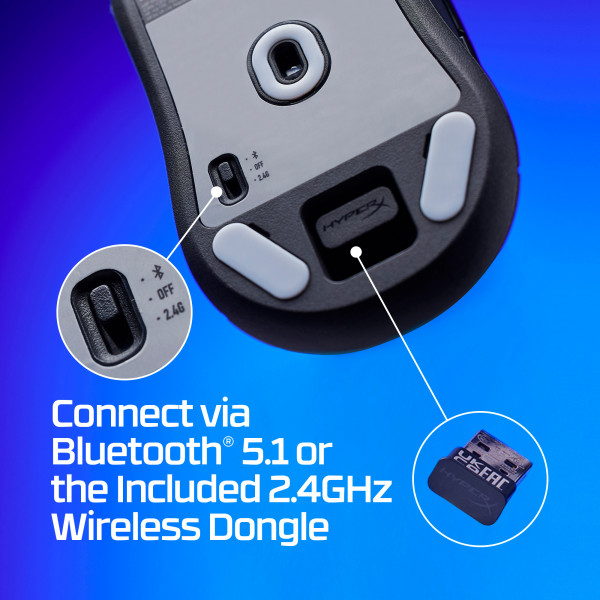 Фото - Мышь беспроводная игровая HyperX Pulsefire Haste 2 Mini Wireless Black (7D388AA)