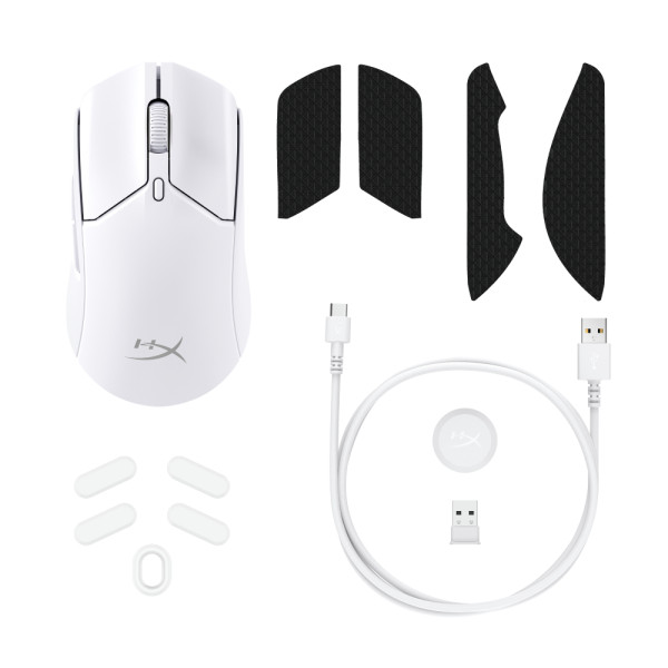 Фото - Миша бездротова ігрова HyperX Pulsefire Haste 2 Wireless White (6N0A9AA)
