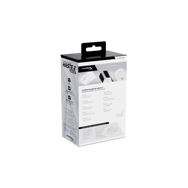 Фото - Миша бездротова ігрова HyperX Pulsefire Haste 2 Wireless White (6N0A9AA)