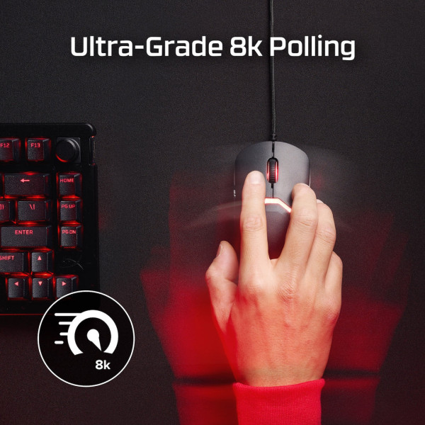 Фото - Миша дротова ігрова HyperX Pulsefire Saga Black (A2PB3AA)
