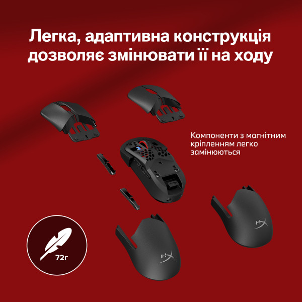 Фото - Миша бездротова ігрова HyperX Pulsefire Saga Pro Black (A2PB2AA)