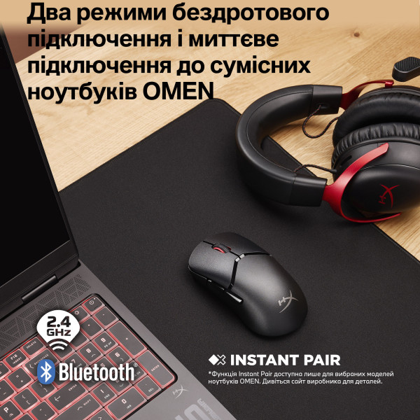 Фото - Миша бездротова ігрова HyperX Pulsefire Saga Pro Black (A2PB2AA)