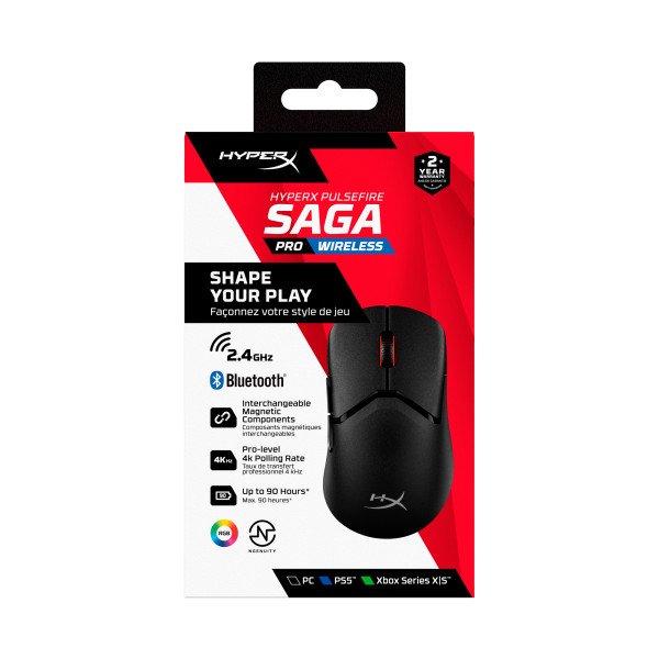 Фото - Миша бездротова ігрова HyperX Pulsefire Saga Pro Black (A2PB2AA)