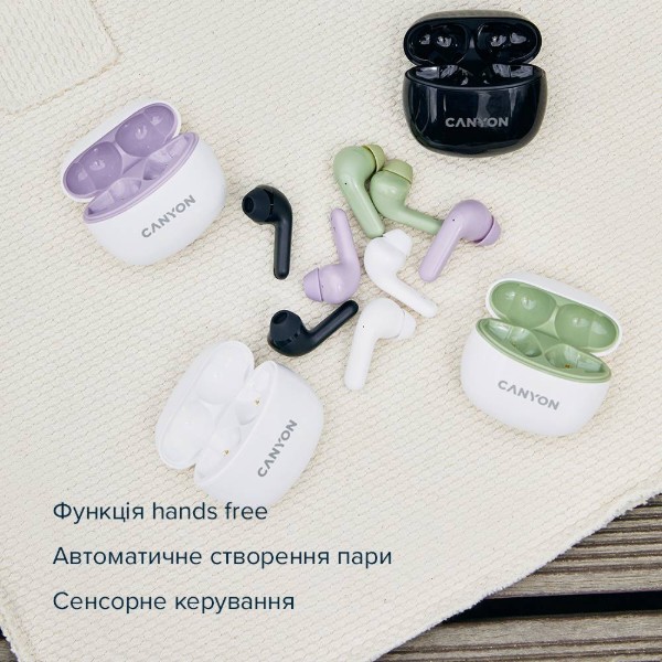 Фото - Навушники вкладиші бездротові TWS Canyon TWS-5 (CNS-TWS5W) White
