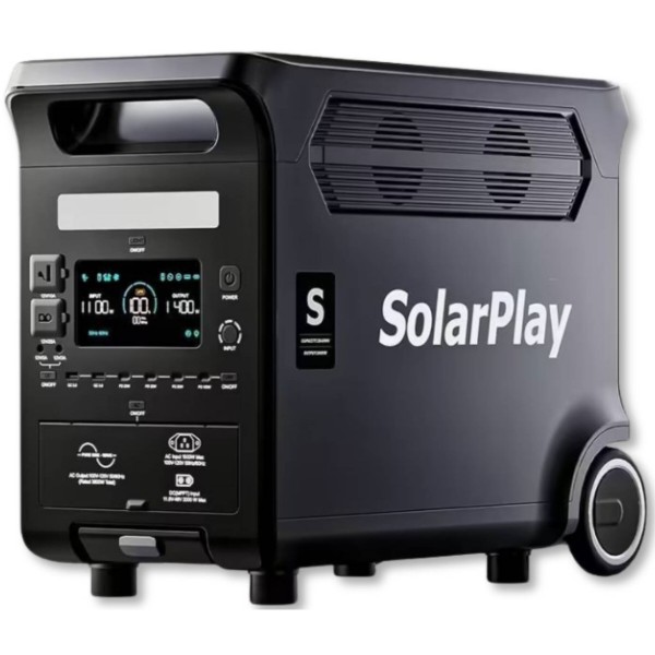 Фото - Зарядна станція універсальна SolarPlay Q3600 (3600W/3840Wh) з LiFePO4-батареєю Black (714971) Фото - Зарядна станція універсальна SolarPlay Q3600 (3600W/3840Wh) з LiFePO4-батареєю Black (714971)