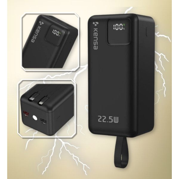 Фото - Батарея мобільна KENSA 22.5W 50000 mAh Black (714981)